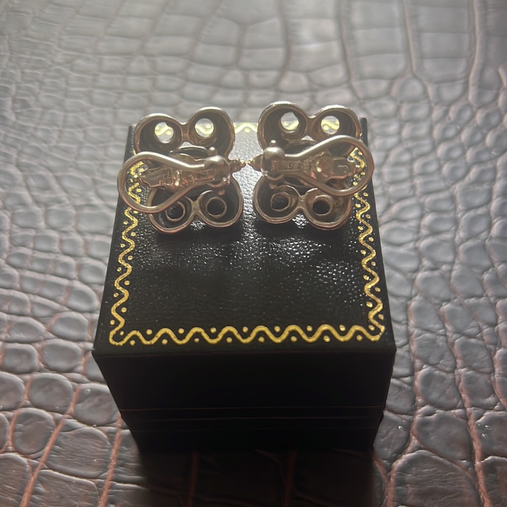 SOLD TOO LATE!! Caviar Earrings Sterling Silver & 18kt Yellow Gold - Picture 5 of 5